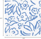Caspari Matisse Paper Luncheon Napkins in Blue - 20 Per Package
