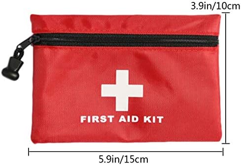 Mini First Aid Kit Empty, Travel Empty First Aid Kit Pouch Bag for Emergency at Home, Office, Car, Outdoors, Boat, Camping, Hiking(Bag Only)