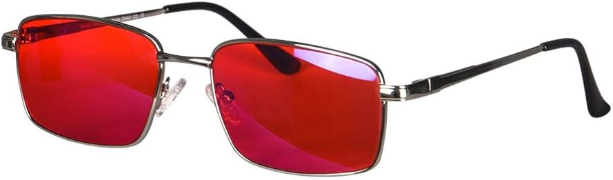 Metal Frame Men Red Lenses Anti Green Light No Headache Relex Eyes Glasses Photochromic Sunglasses SH030D
