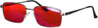 Metal Frame Men Red Lenses Anti Green Light No Headache Relex Eyes Glasses Photochromic Sunglasses SH030D