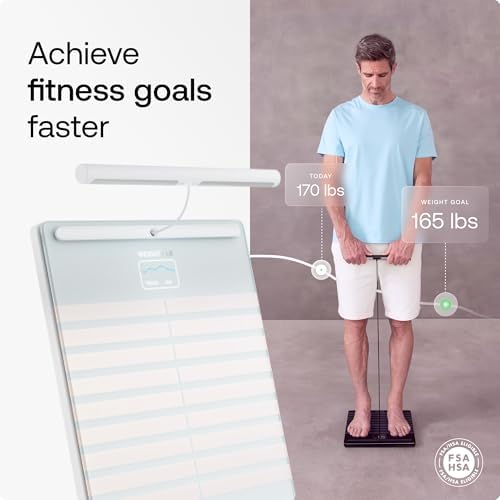 WITHINGS Body Scan - Smart Scale with Segmental Body Composition Analysis, Weighing Scales Body Weight & Vascular Age, Visceral Fat, Heart Rate, iOS/Android