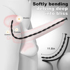 9-Piece Penis Plug Urethra Sound Male Sex Toys Catheter & Probe -Male Silicone Dilators Catheters & Sounds Set Penis Plug Urethral Training Waterproof Soft Silicone Construction