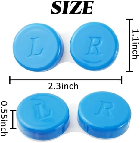 TIHOOD 60PCS Colorful Contact Lens Case Bulk Eye Lense Box Holder Container Soak Storage Travel Kit for Eyes Care, 6 Colors