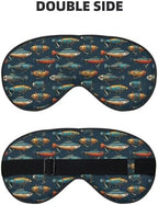 Colorful Fishing Lures (2) Print Double Side Sleep Eye Mask, Adjustable Night Eye Cover for Women Men