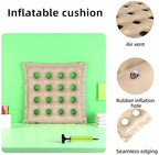 Medical Grade Wheelchair Cushion for Pressure Sores - Breathable Air Pad,Beige PVC Air Seat Pad,Pressure Relief Donut Design, Ventilated Holes,Donut Hole Design w/Hand Pump (17x17in) (Beige)