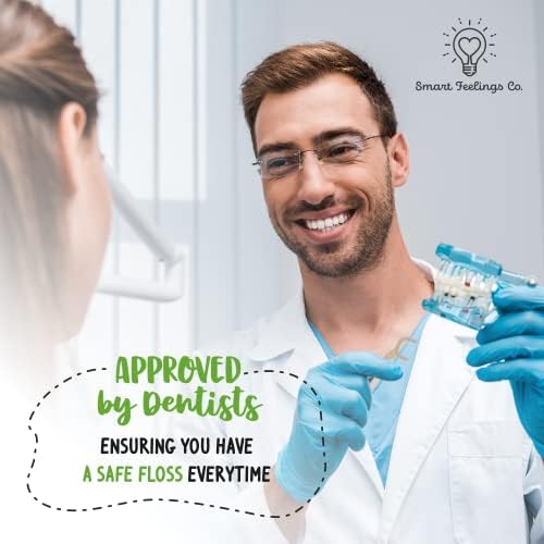 Biodegradable Dental Floss Picks 200 Count | Eco-Friendly Bamboo Like Sustainable Flossers for Enviromentally Conscious Adults and Kids Teeth Cleaning