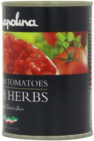 Napolina Chopped Tomatoes with Herbs in Tomato Juice (400g) - Pack of 6