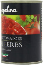 Napolina Chopped Tomatoes with Herbs in Tomato Juice (400g) - Pack of 6