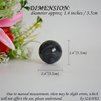 Baoding Balls Grey-black Marble Chinese Exercise Health Massage Stress Relieve Relax Fingers Zen Tai Chi Ball Therapy Trainer Arthritis Thumb Massager for Hands (1.4 inches, Grey-black with bag)