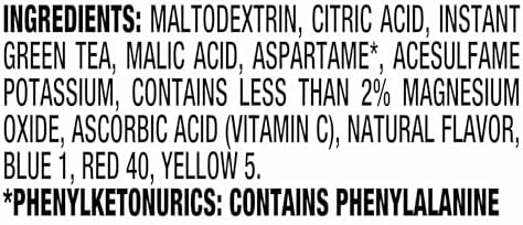 Crystal Light Drink Mix, 10 Packets, for Convenient On-the-Go Flavorful Hydration, Naturally flavored with other natural flavor Peach Mango Green Tea, Zero Sugar, 0.8 oz