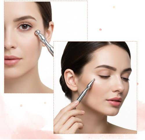Xthrotsenk Tmj Pen Acupressure Face Stick Fascia Tool Acupuncture Pen Fascia Stick Facial Reflexology Tools Massage Pens for Face Body Point (Silver)