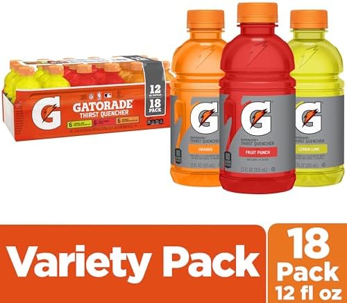 Gatorade Thirst Quencher Sports Drink, Variety Pack, 12 Fl Oz (Pack of 18)