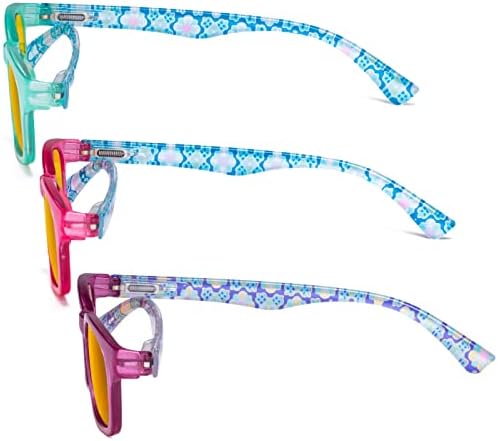 Eyekepper Womens Reading Glasses 3 Pack With comfort Spring Arms Classic Stylish Round Look-Crystal Clear Vision
