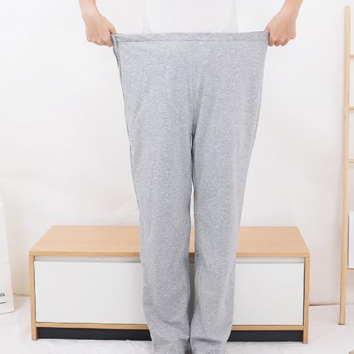 Full Open Old Age Incontinence Pants Easy to Wear & Take Off Patients Care Trousers Elderly Open Crotch Pants,Long Pants,XXL