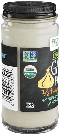 Frontier Garlic Powder Organic Bottle, 2.33 Ounce