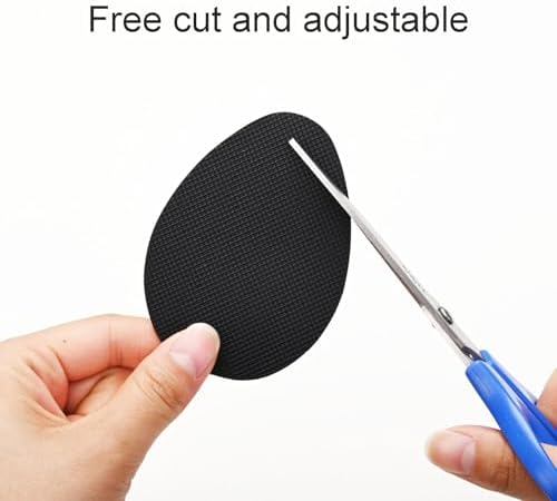 12PCS Shoe Sole Protector, Shoe Grips on Bottom of Shoes, Non-Slip Shoe Pads for Bottom of Shoes, Premium Rubber Self Adhesive Anti-Slip Shoe Grips Stickers, High Heels Non-Skid Sole Protector
