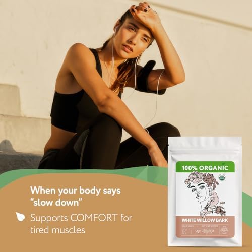 Organic White Willow Bark Tea (4 oz.) – White Willow Bark Herb for Cold Infusions, Decoctions & Herbal Use - Traditionally Used for Occasional Tension & Discomfort