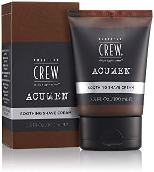 American Crew Shave Cream for Men, Soothing Cream Formulated with Bisabolol for Smooth, Fresh Skin, 3.3 Fl Oz