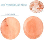 2 Pcs Himalayan Salt Hot Massage Stones Cold Stones Set Warm Rocks Kit for Facial SPA 3.14 * 3.14in