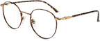 Firmoo Blue Light Blocking Glasses for Computer Reading Retro Metall Round Frame for Women Men