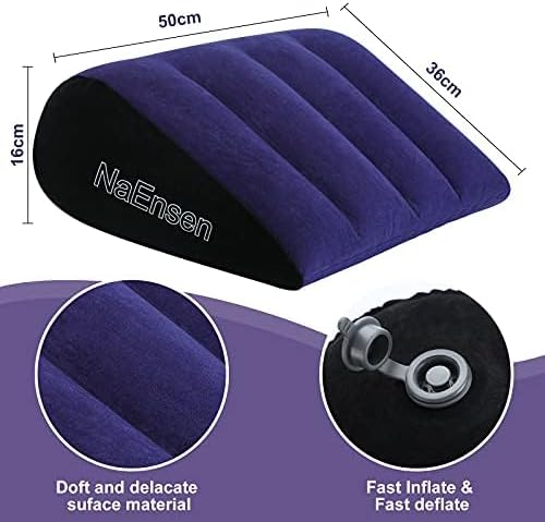 Sex Toys Adult Toys Pillow Position Cushion Triangle Inflatable Furniture Couples Toy Positioning for Deeper Position Support Pillow Men Women for Couples