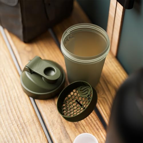 Smartshake Lite 4-Pack Protein Shaker Bottle 400 ml | 13.5 oz - Leakproof Screw-on Lid - BPA Free – Unisex - Mist Grey, Army Green, Black, Navy Blue | 4-Pack, Leakproof, Screw-on Lid, BPA Free, Unisex