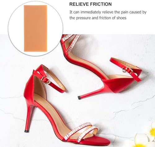 Didiseaon Wear-Resistant Heel Sticker and Anti-Abrasion Paster for High-Heeled Shoes, 3.5mm Thick Rear Heel Cushion Pad, Sturdy Shoe Repair Insert for Women’s Footwear Protection