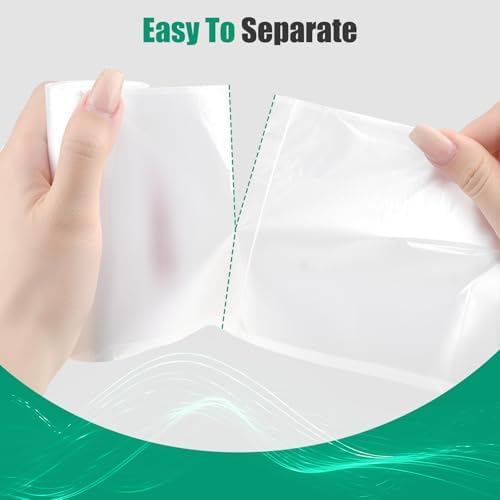 Clear Trash Bags - 100 Clear 2.6 Gallon Small Garbage Bags, Strong, Leakage-Free, Unscented Thick for Bathroom, Office, Kitchen Small Trash Can