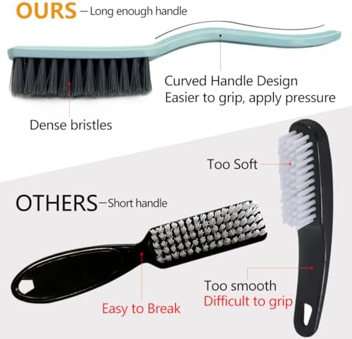 Nail Brush Foot Brush Curved Handle Grip Hand Fingernail Scrub Brush Home Laundry Cleaning Shoes Clothes Toes Nails Feet Scrubber,4 PCS