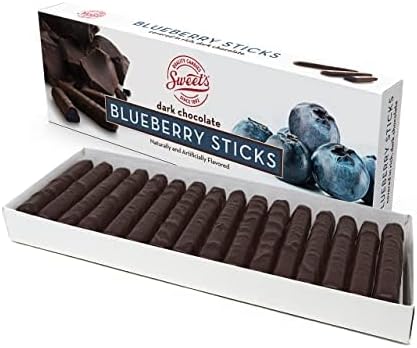 Sweet Candy Company Dark Chocolate Fruit Flavored Sticks - Gourmet Chocolate Covered Sticks, Orange, Blueberry, Cherry, Raspberry, Gift Idea for Holidays, Gluten Free, Kosher - 10.5 oz Box (Pack of 5)