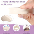 4 Pairs Shoe Filler Inserts Adjustable Toe Inserts for Shoes Too Big Half-Size Toe Pads for Women and Men Cushion Insert for Loose Shoes, High Heels, Sneakers, Boots, Black and Beige