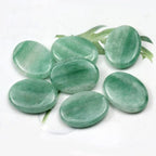 8Pcs Small Green Jade Cold Stone Hot Massage Stones Rock Spa Massagers Stones for Women&Men 1.18 * 1.56in