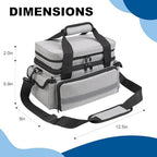 Medicine Organizer with Adjustable Divider, Double-Layer Medicine Bottle Organizer Storage, Portable Home Health First Aid Bag, Medicine Organizer Box for Emergency Medications (Bag Only)