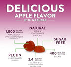 Apple Cider Vinegar Gummies for Weight Loss, Zero Sugar - Apple Cider Vinegar Powder 1000mg Per Serving - Vegan Apple Cider Vinegar Gummy for Detox & Cleanse - Sugar Free ACV Supplement - 60 Gummies