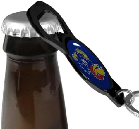 Siskiyou Sports NCAA Kansas Jayhawks Bottle Opener Key Chain, Black, One Size