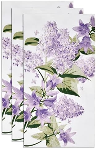 Gift Boutique 100 Lilac Floral Guest Napkins Disposable Purple Lavender Flowers Dinner Paper Hand Napkin for Spring Bathroom Powder Room Birthday Party Supplies