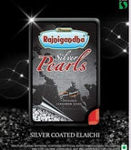 Rajnigandha Silver Coated Saffron Blended Pearls Cardamom Seeds Mouth Freshner, 0.013lb (5.75g) (Pack Of 50)