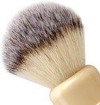 Grandslam Shaving Brush with Synthetic Hair, Cruelty-Free Shaving Cream Brush for Men, 100% Solid Resin Handle, Gently Exfoliates The Skin, 24mm Knot (Imitation ivory)