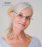 Eyekepper Frameless Reading Glasses for Men Reading - Rectangle Rimless Reader Eyeglasses Blue +1.50