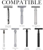 Linkidea Acrylic Men's Razor Stand Holder, Stable Storage Bracket Bathroom Countertop Organizer, Easy Clean, Compatible with Gillette Fusion 5 Power, Merkur 23C, Shaving Revolution (Clear)