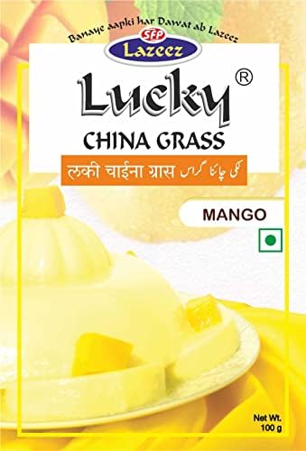 Lucky China Grass (Mango Flavour) 100g. [Pack of 5]
