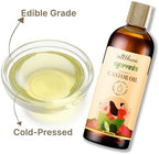 Satthwa USDA Organic Cold-Pressed Castor Oil (200ml - 6.8oz) – Hexane Free, Pure Virgin – Nutrient-Rich Oil for Hair Growth, Eyelash, Nail Care, Skin Moisturizer