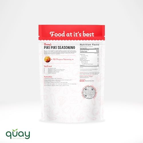 Quay Naturals Piri Piri Seasoning Mix, 5 oz - Original Flavor - Perfect for Chicken, Seafood & Fries - Multi Purpose Peri Peri Spice Rub & Blend - No Preservatives, Colors & Additives - Non GMO