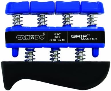 CanDo GripMaster Hand Exerciser, Blue, Heavy Tension