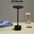 Cordless Table Lamp, 2000mAh Portable LED Desk Lamps, 3 Levels Brightness USB C Bedside Wireless Lamps for Home, Office(Black)