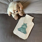 Azeeda 'Sitting Hippo' Hot Water Bottle Cover (HW00022498)