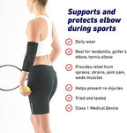 Neo-G Elbow Support for Tendonitis, Joint Pain, Tennis, Golf, Sports - Tennis Elbow Brace Arm Support - Multi Zone Elbow Compression Sleeve - Airflow - L