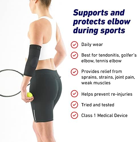 Neo-G Elbow Support for Tendonitis, Joint Pain, Tennis, Golf, Sports - Tennis Elbow Brace Arm Support - Multi Zone Elbow Compression Sleeve - Airflow - M