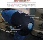 Ergodyne ProFlex 615 Neoprene Padded Knee Sleeve Support with Open Patella, Mild Compression Fit