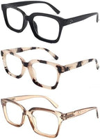Oprah Style Reading Glasses for men women Square Blue Light Blocking Computer Reader